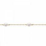 Bracelet Κ14 gold with pearls, H br2103 BRACELETS Κοσμηματα - chrilia.gr