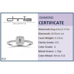 Multistone ring 18K white gold with diamonds 0.32ct, VS1, G da4322 ENGAGEMENT RINGS Κοσμηματα - chrilia.gr