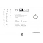Solitaire ring 18K white gold with diamond 0.11ct, VS1, F from IGL da3874 ENGAGEMENT RINGS Κοσμηματα - chrilia.gr
