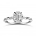 Πολύπετρο δαχτυλίδι Κ18 λευκόχρυσο με διαμάντια 0.32ct, VS1, G  da4322 ΔΑΧΤΥΛΙΔΙΑ ΑΡΡΑΒΩΝΑ Κοσμηματα - chrilia.gr