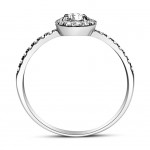 Πολύπετρο δαχτυλίδι Κ18 λευκόχρυσο με διαμάντια 0.38ct , VS1 , G da4318 ΔΑΧΤΥΛΙΔΙΑ ΑΡΡΑΒΩΝΑ Κοσμηματα - chrilia.gr