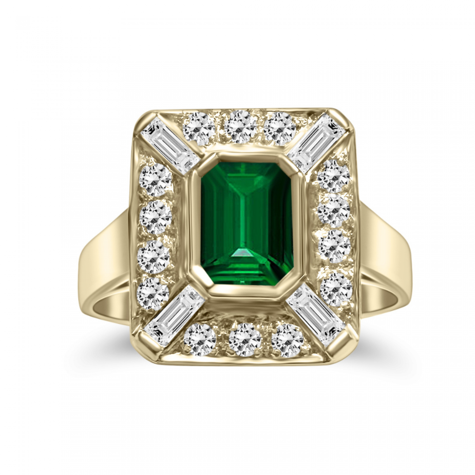 Ring 18K gold with emerald 0.70ct and diamonds VS2, F from IGL da4317 ENGAGEMENT RINGS Κοσμηματα - chrilia.gr
