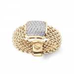 Marcello Pane ring with gold plated silver and zircon, ANFO 037, da4336 RINGS Κοσμηματα - chrilia.gr