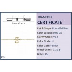 Παιδικό βραχιόλι Κ14 χρυσό με κοριτσάκι και διαμάντια 0.02ct, VS2, H,  pb0439 ΒΡΑΧΙΟΛΙΑ Κοσμηματα - chrilia.gr