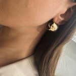 Marcello Pane earrings gold plated silver, ORMA 010, sk3893 EARRINGS Κοσμηματα - chrilia.gr