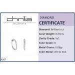 Hoop earrings 18K white gold with diamonds 0.64ct, VS1, G, sk4267 EARRINGS Κοσμηματα - chrilia.gr