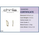 Hoop earrings, 18K gold with diamonds 0.41ct, VS1, G, sk4268 EARRINGS Κοσμηματα - chrilia.gr