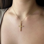 Βαπτιστικός σταυρός Κ18 χρυσό st1591 ΣΤΑΥΡΟΙ Κοσμηματα - chrilia.gr