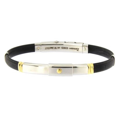 Zancan steel men bracelet with gold K18, br3067