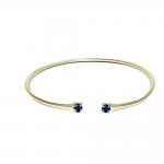 Bracelet handcuffs, Κ14 gold with sapphires 0.16ct, br3032 BRACELETS Κοσμηματα - chrilia.gr