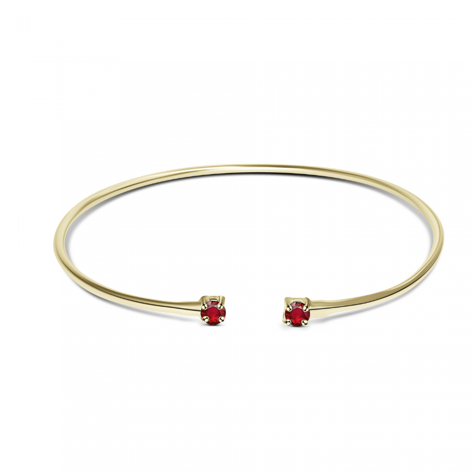 Bracelet handcuffs, Κ14 gold with rubies 0.17ct, br3033 BRACELETS Κοσμηματα - chrilia.gr