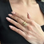 Δαχτυλίδι Κ18 χρυσό με τσαβορίτες 0.08ct και διαμάντια 0.40ct VS1, G, da4296 ΔΑΧΤΥΛΙΔΙΑ ΑΡΡΑΒΩΝΑ Κοσμηματα - chrilia.gr