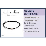 Eye bracelet 14K pink gold with diamond 0.02ct, VS1, H, br2392 BRACELETS Κοσμηματα - chrilia.gr