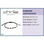Women bracelet with eye, 14K gold with black diamonds 0.02ct, br2995 BRACELETS Κοσμηματα - chrilia.gr