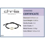 Bραχιόλι μάτι, Κ14 χρυσό με διαμάντια 0.06ct VS1, H, br3059 ΒΡΑΧΙΟΛΙΑ Κοσμηματα - chrilia.gr