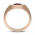 Eye ring 18K pink gold with rubies 0.08ct and diamonds 0.14ct VS1, G da4298 ENGAGEMENT RINGS Κοσμηματα - chrilia.gr