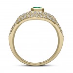 Ring 18K gold with emerald 0.48ct and diamonds 1.53ct, VS1, G, da4300 ENGAGEMENT RINGS Κοσμηματα - chrilia.gr