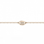 Eye bracelet, Κ14 pink gold with diamonds 0.03ct, VS2, H br1577 BRACELETS Κοσμηματα - chrilia.gr