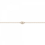 Eye bracelet, Κ14 pink gold with diamonds 0.03ct, VS2, H br1577 BRACELETS Κοσμηματα - chrilia.gr