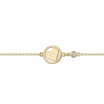 Heart bracelet, Κ9 gold with zircon, br1620 BRACELETS Κοσμηματα - chrilia.gr