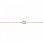 Eye bracelet, Κ9 pink gold with enamel, br2420 BRACELETS Κοσμηματα - chrilia.gr