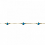 Bracelet with cross Κ14 gold with enamel, br2934 BRACELETS Κοσμηματα - chrilia.gr