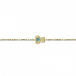 Babies bracelet K14 gold with bear and turquoise pb0191 BRACELETS Κοσμηματα - chrilia.gr