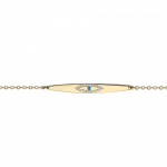 Eye bracelet, Κ9 gold with blue and white zircon, br2251 BRACELETS Κοσμηματα - chrilia.gr