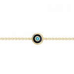 Eye bracelet 9K gold with enamel, br2489 BRACELETS Κοσμηματα - chrilia.gr