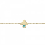 Babies bracelet K14 gold with angel and turquoise pb0251 BRACELETS Κοσμηματα - chrilia.gr
