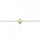 Babies bracelet K14 gold with angel and turquoise pb0251