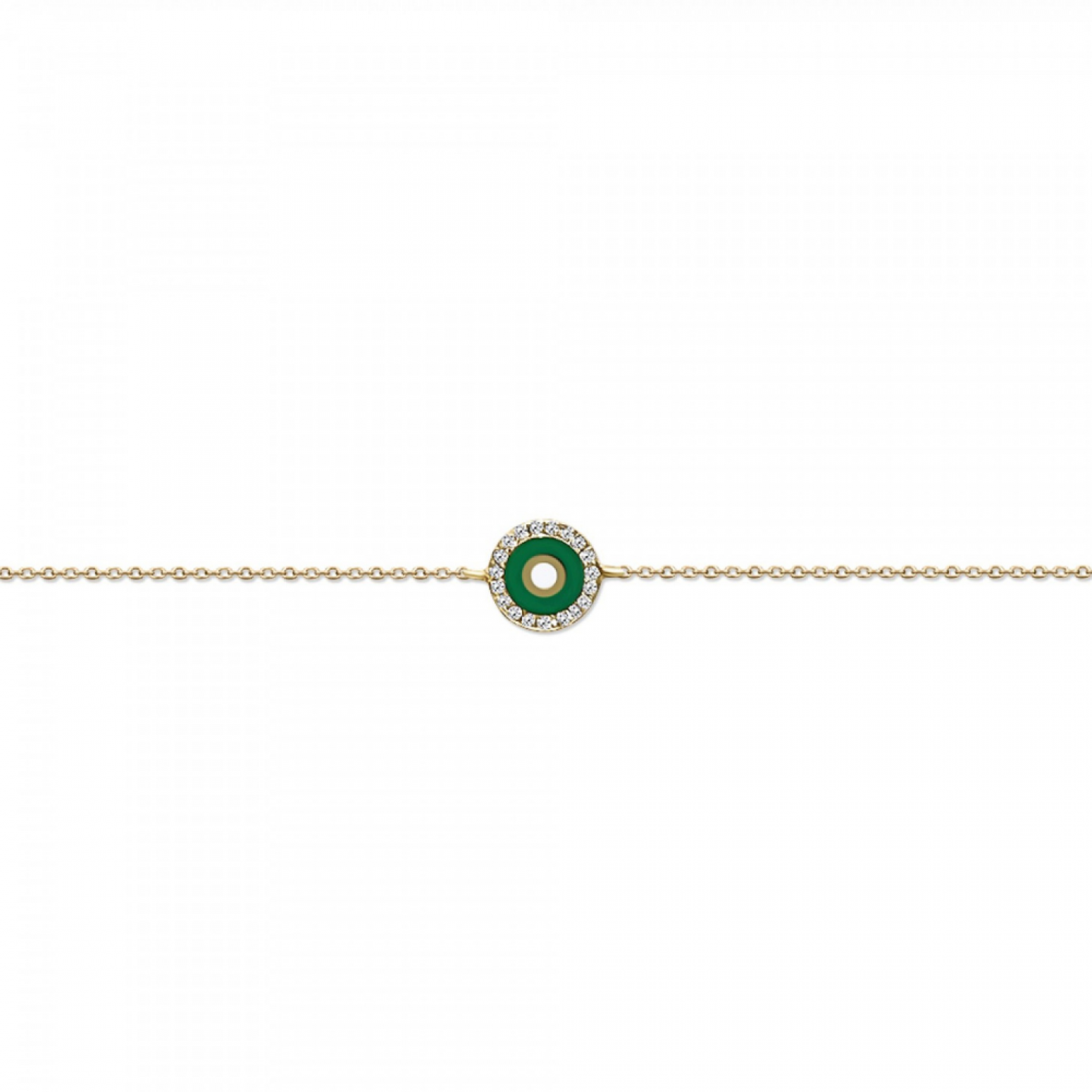 Eye bracelet, Κ18 gold with diamonds 0.06ct, VS1, G and enamel, br2615 BRACELETS Κοσμηματα - chrilia.gr