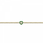 Heart bracelet, Κ18 gold with diamonds 0.07ct, VS2, H and enamel, br2820 BRACELETS Κοσμηματα - chrilia.gr