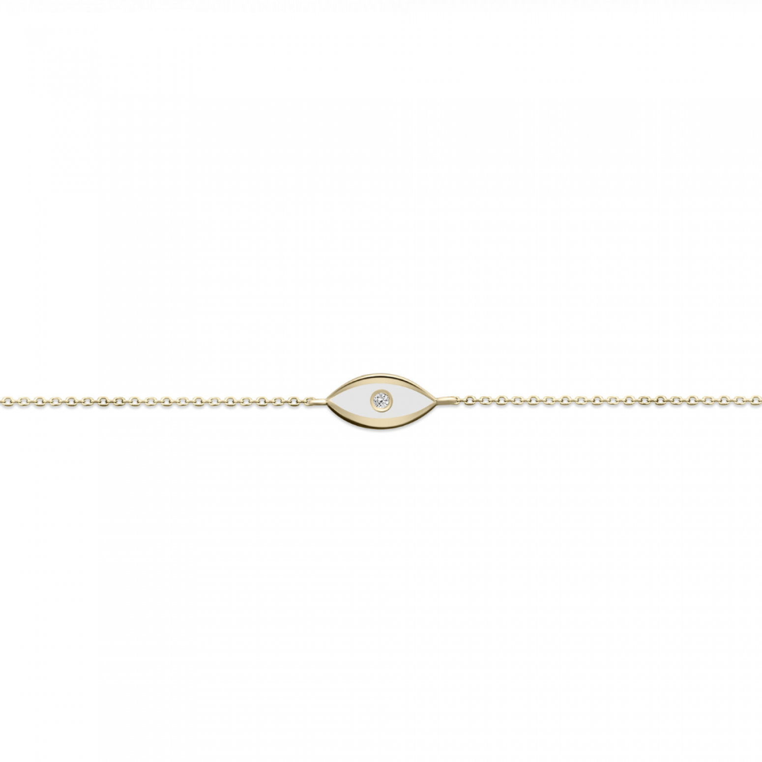 Eye bracelet, Κ18 gold with diamond 0.01ct, VS2, H and enamel, br2992 BRACELETS Κοσμηματα - chrilia.gr