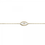 Eye bracelet, Κ18 gold with diamond 0.01ct, VS2, H and enamel, br2992 BRACELETS Κοσμηματα - chrilia.gr