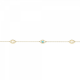 Bracelet with eyes, Κ14 gold with turquoise, pb0362