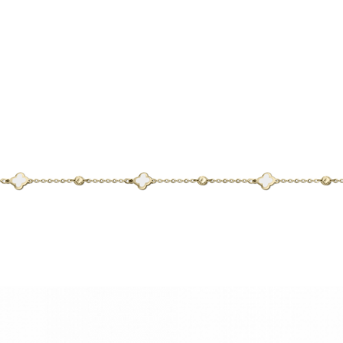 Bracelet with cross Κ14 gold with enamel, br3045 BRACELETS Κοσμηματα - chrilia.gr