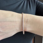 Tennis bracelet,14K pink gold with zircon, br2184 BRACELETS Κοσμηματα - chrilia.gr