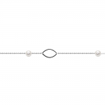 Bracelet, Κ14 white gold with pearls, H br2151 BRACELETS Κοσμηματα - chrilia.gr