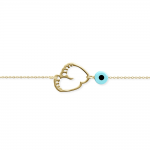 Babies bracelet K14 gold with paws and turquoise pb0358 BRACELETS Κοσμηματα - chrilia.gr