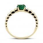 Solitaire ring 14K gold with green zircon, da4155 ENGAGEMENT RINGS Κοσμηματα - chrilia.gr