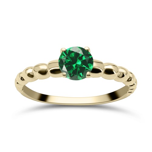 Μονόπετρο Δαχτυλίδι - Μονόπετρο δαχτυλίδι Κ14 χρυσό με πράσινο ζιργκόν, da4155 ΔΑΧΤΥΛΙΔΙΑ ΑΡΡΑΒΩΝΑ Κοσμηματα - chrilia.gr