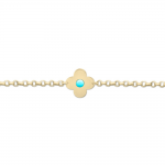 Babies bracelet K14 gold with cross and turquoise pb0346 BRACELETS Κοσμηματα - chrilia.gr