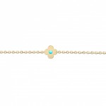 Babies bracelet K14 gold with cross and turquoise pb0346 BRACELETS Κοσμηματα - chrilia.gr