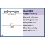 Παιδικό βραχιόλι Κ14 ροζ χρυσό με αρκουδάκι και διαμάντια 0.02ct, VS2, H pb0238 ΒΡΑΧΙΟΛΙΑ Κοσμηματα - chrilia.gr