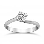 Μονόπετρο Δαχτυλίδι - Μονόπετρο δαχτυλίδι Κ18 λευκόχρυσο με διαμάντι 0.27ct , VS1, G από το IGL da4219 ΔΑΧΤΥΛΙΔΙΑ ΑΡΡΑΒΩΝΑ Κοσμηματα - chrilia.gr