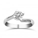 Μονόπετρο δαχτυλίδι Κ18 λευκόχρυσο με κεντρικό διαμάντι 0.30ct, VS1, F από το IGL da4221 ΔΑΧΤΥΛΙΔΙΑ ΑΡΡΑΒΩΝΑ Κοσμηματα - chrilia.gr