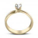 Solitaire ring 14K gold with zircon, da4260 ENGAGEMENT RINGS Κοσμηματα - chrilia.gr