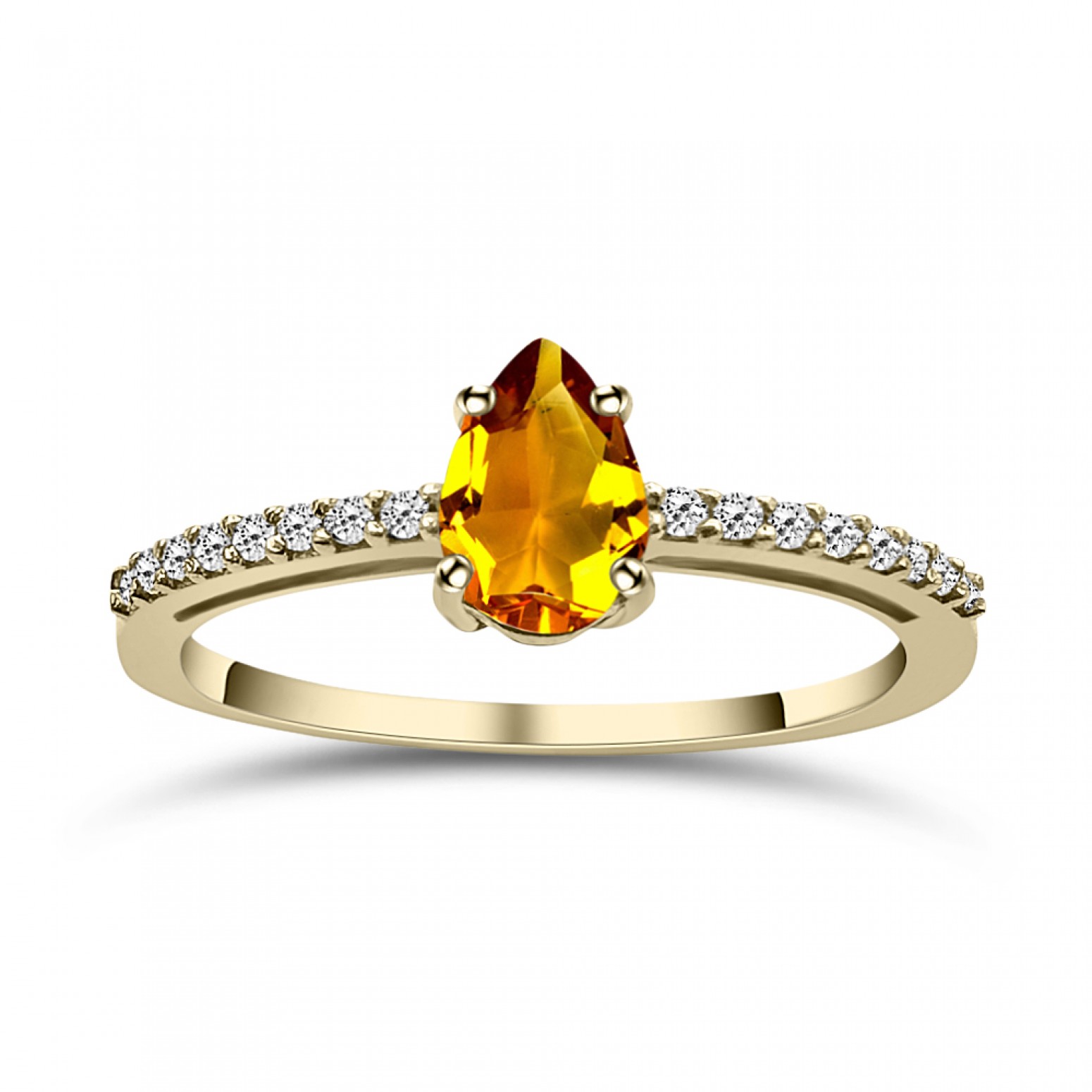 Πολύπετρο Δαχτυλίδι - Μονόπετρο δαχτυλίδι Κ14 χρυσό με σιτρίν και ζιργκόν, da4229 ΔΑΧΤΥΛΙΔΙΑ Κοσμηματα - chrilia.gr