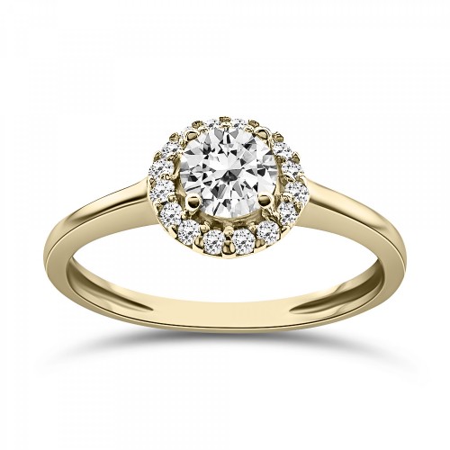 Μονόπετρο Δαχτυλίδι - Μονόπετρο δαχτυλίδι Κ14 χρυσό με ζιργκόν, da4261 ΔΑΧΤΥΛΙΔΙΑ ΑΡΡΑΒΩΝΑ Κοσμηματα - chrilia.gr